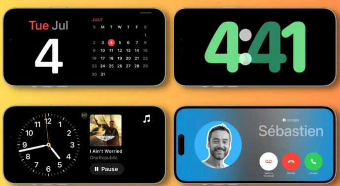 稻城苹果手机维修分享iOS17横屏充电待机显示有什么好处 