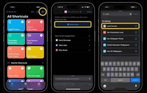 稻城苹果14锁屏维修店分享iPhone14升级iOS16.4后如何创建锁屏快捷方式 