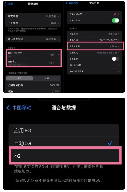 稻城苹果手机维修分享iPhone14如何切换4G/5G? iPhone14 5G网络切换方法 