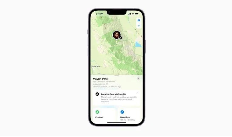 稻城苹果14维修分享iPhone14系列中 FindMy功能通过卫星分享位置方法教程 