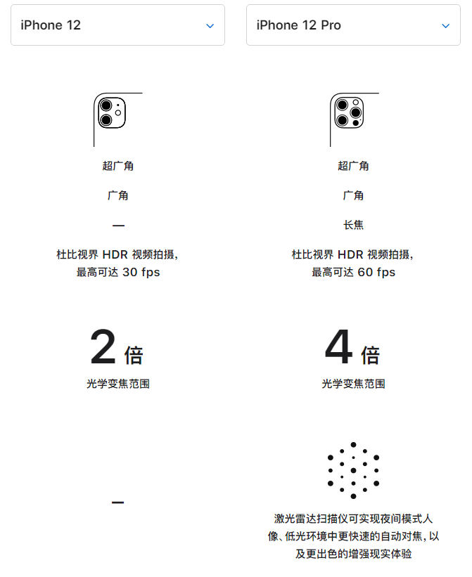 稻城苹果手机维修分享苹果 iPhone 12 与 iPhone 12 Pro 选哪款 